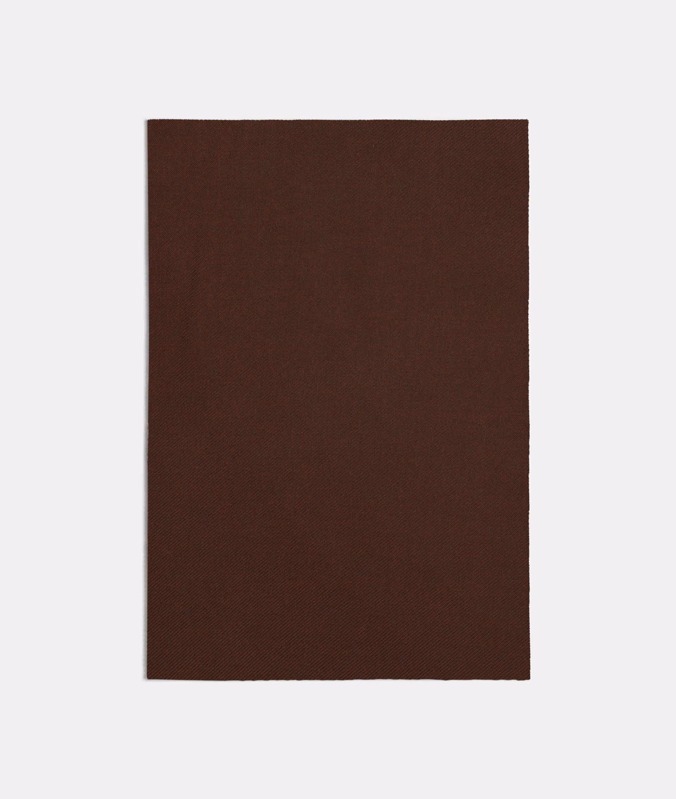 Deep chocolate-brown woven swatch with a fine, subtly directional surface texture