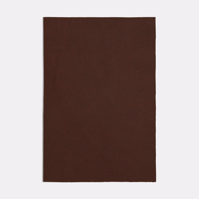 Deep chocolate-brown woven swatch with a fine, subtly directional surface texture