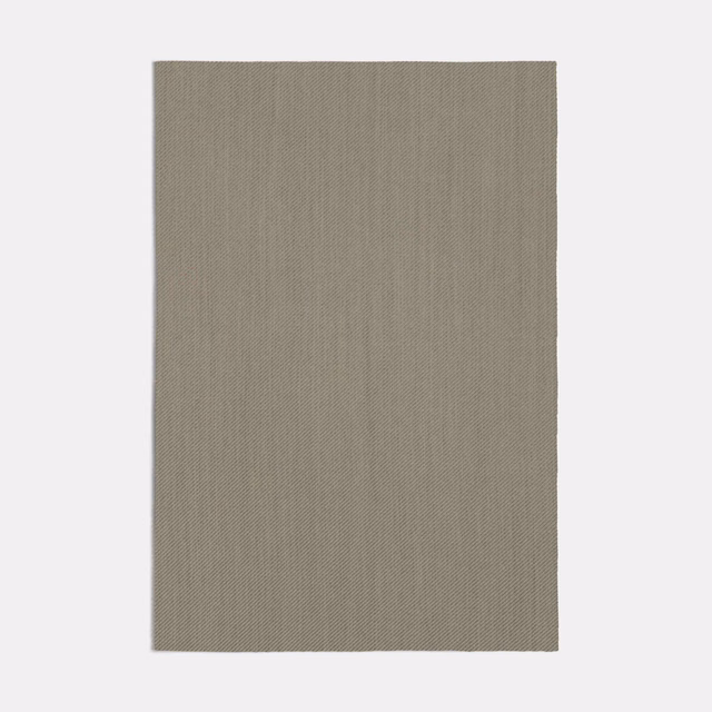 Muted greige textile swatch with a fine, close woven diagonal grain