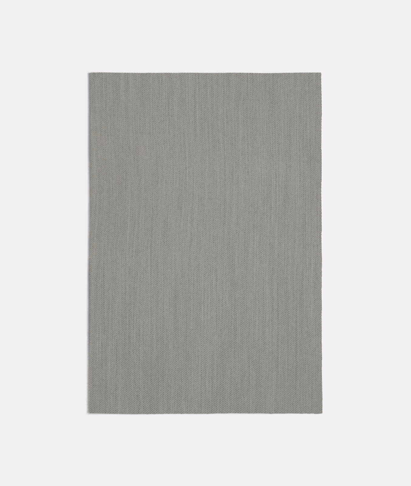 Cool grey textile swatch with fine vertical striations and a subtly textured weave