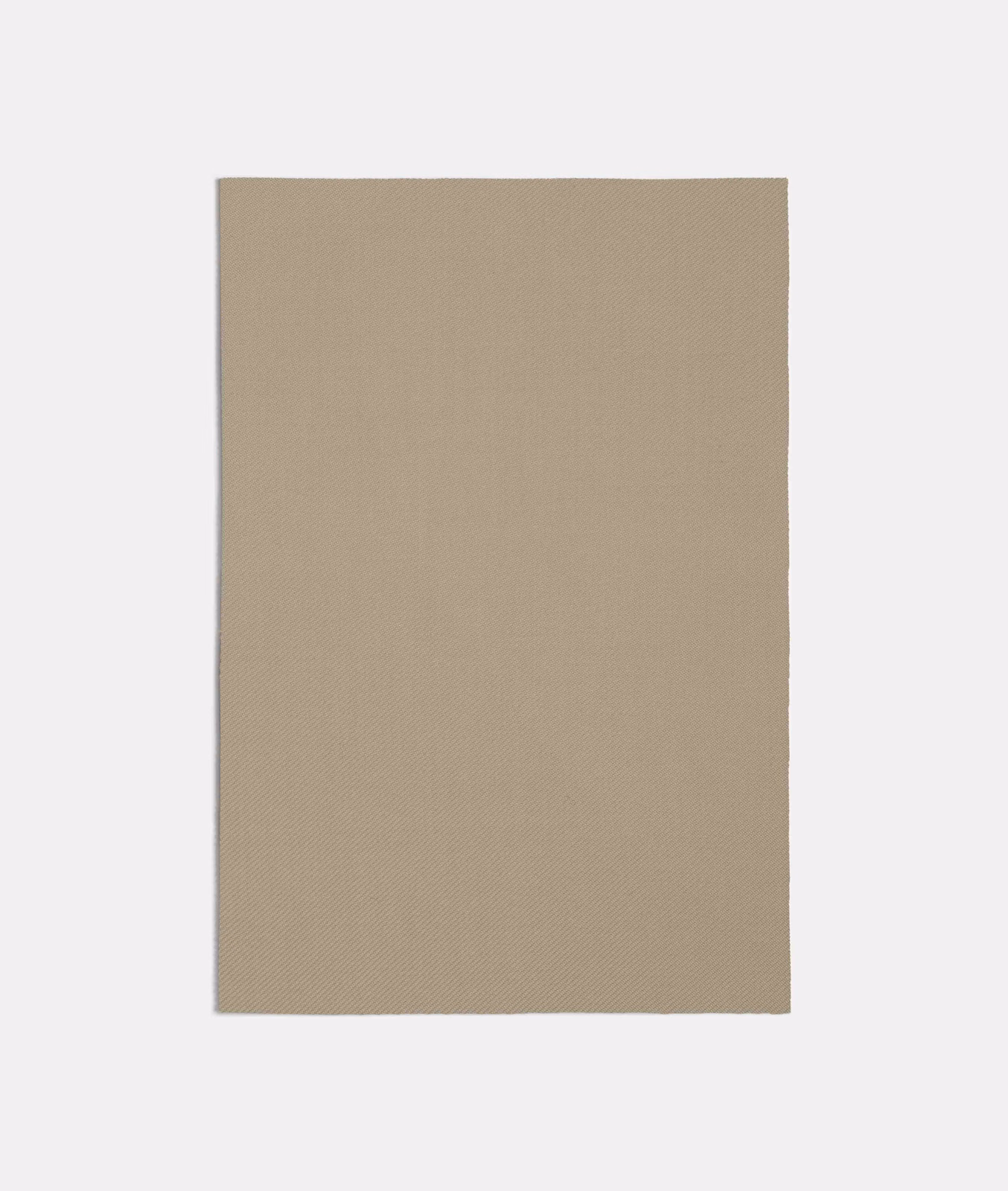 Warm stone-taupe plain weave with a fine, softly brushed surface