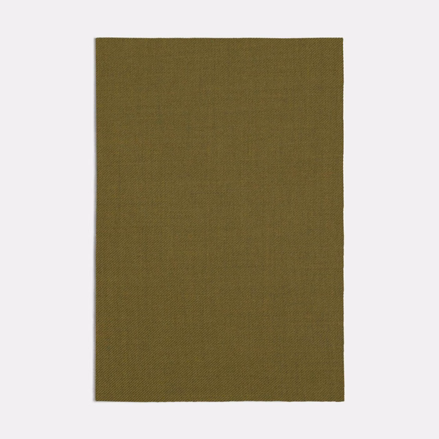 Deep olive-pistachio fabric swatch with a fine, matte crosshatch weave