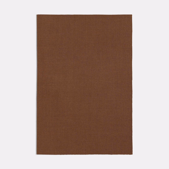 Deep spice-brown plain weave showing a fine, even crosshatch texture