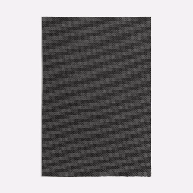 Deep charcoal-grey swatch with a fine, tightly woven directional texture