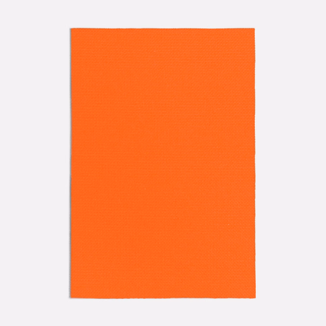 Vivid orange plain-weave fabric swatch with a fine, even texture