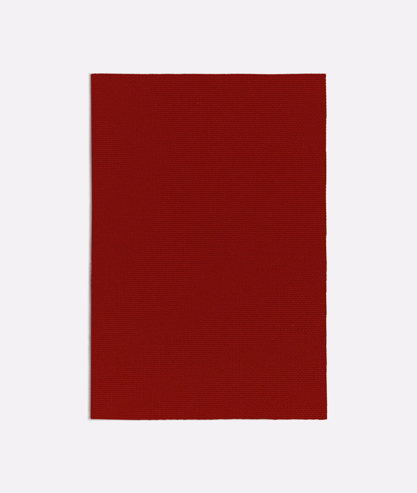Deep crimson red textile swatch with a fine horizontal ribbed weave