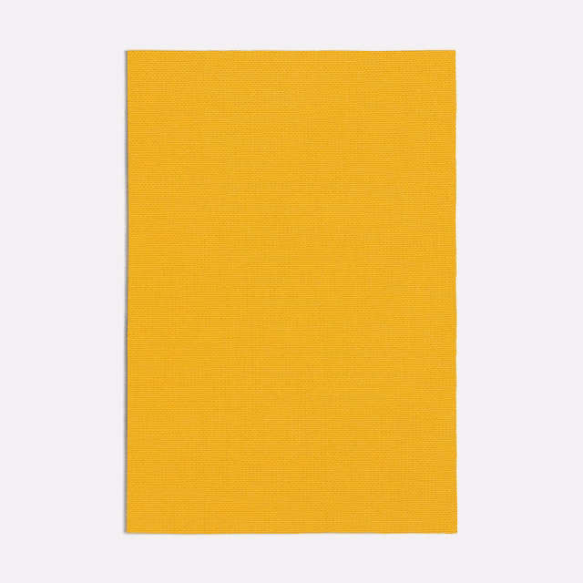 Bright golden-yellow plain fabric swatch showing a fine, even woven texture