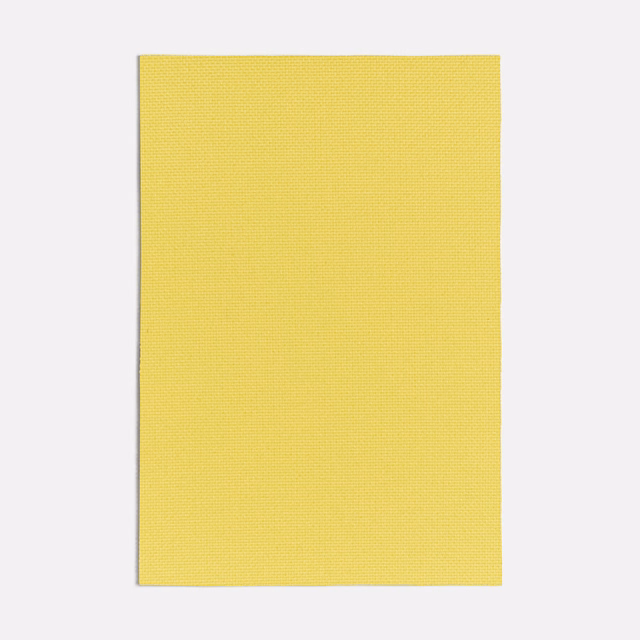 Bright lemon-yellow fabric swatch showing a fine, even woven texture