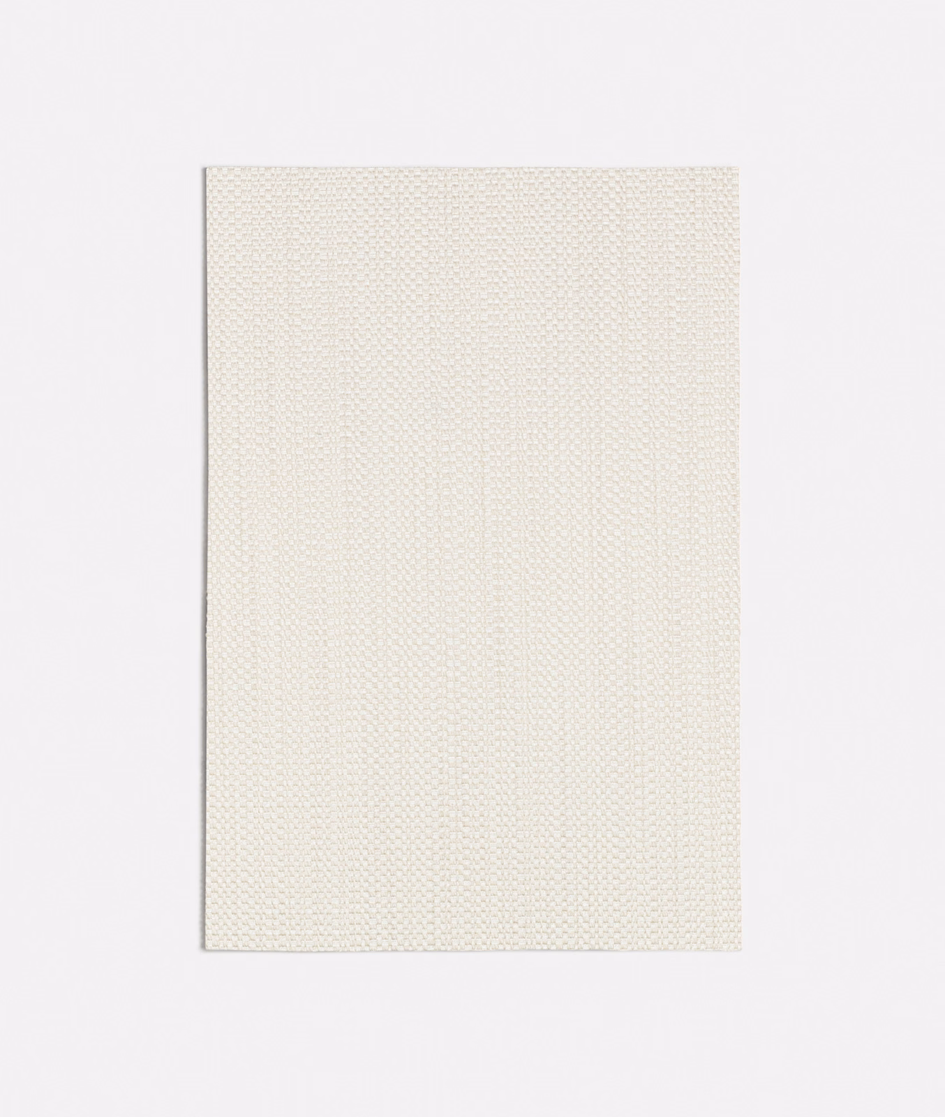 Pale ivory Giunco Linen swatch with a tiny regular woven geometric texture