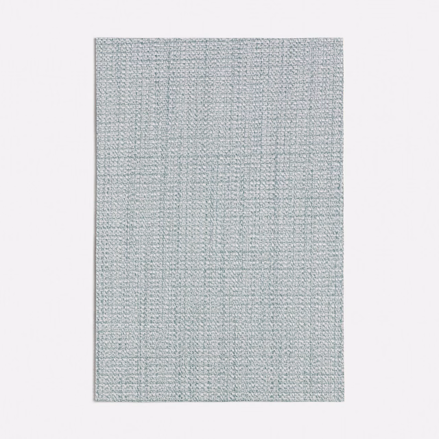 Pale seafoam woven textile with fine blue-green crosshatch texture