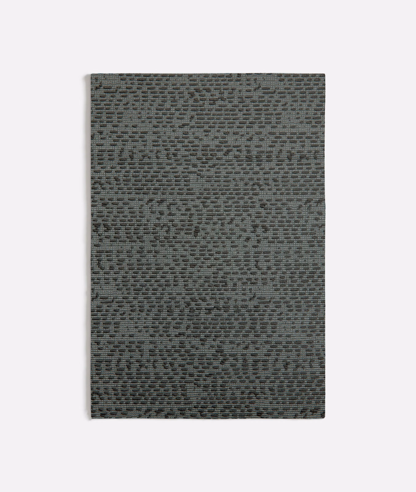 Muted green-grey swatch with dense horizontal ridges and softly mottled texture
