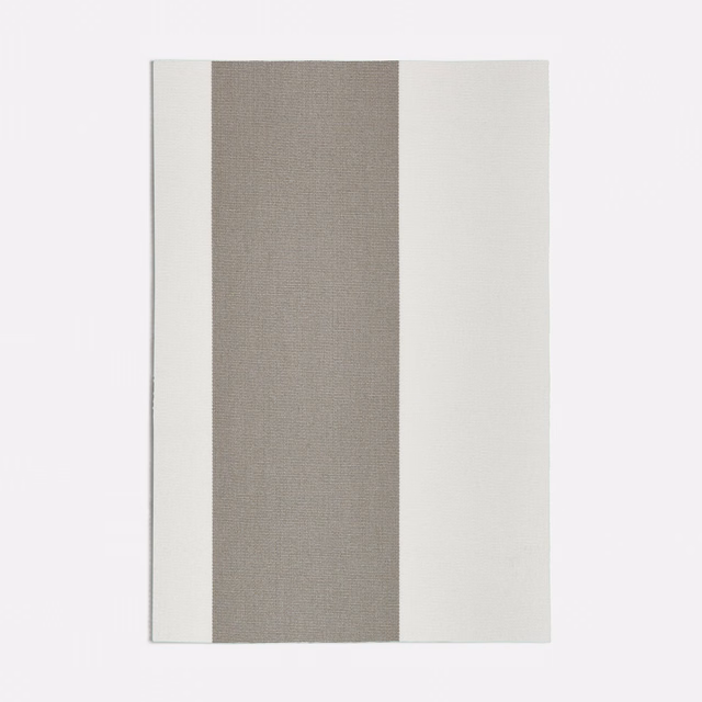 Lampedusa Grey fabric with broad taupe-grey and pale grey vertical stripes