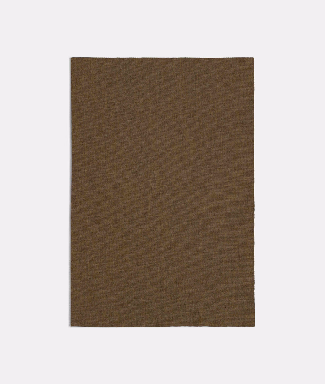 Deep warm brown woven swatch with subtle vertical striations and matte depth
