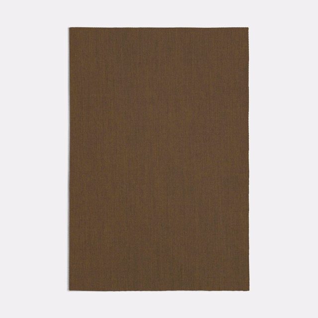 Deep warm brown woven swatch with subtle vertical striations and matte depth