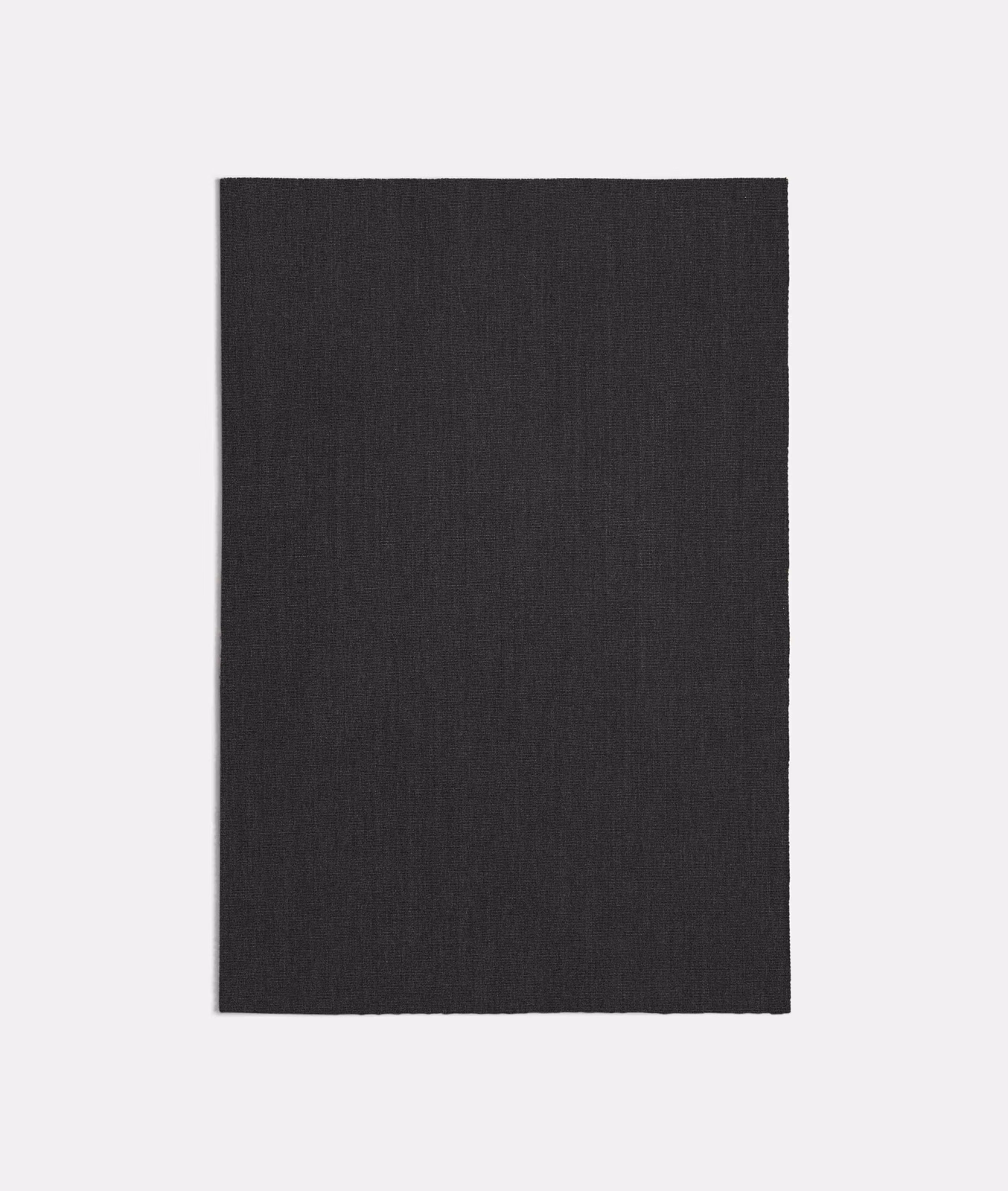 Deep charcoal grey woven swatch with subtle vertical striated texture