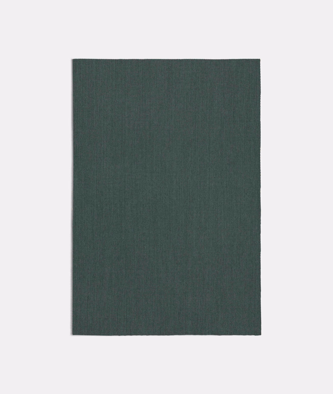 Dark seafoam green woven fabric swatch with fine vertical texture and matte depth
