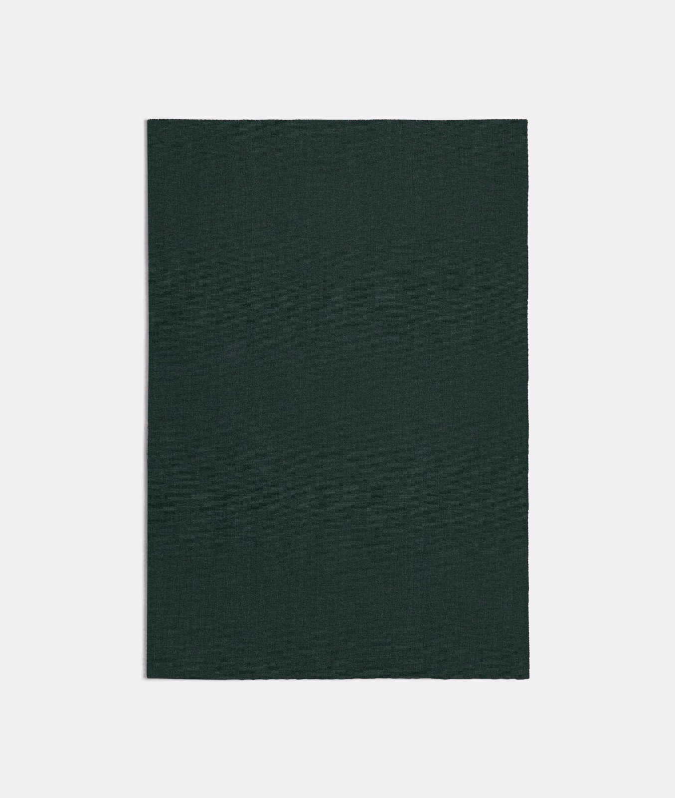 Deep forest-green woven swatch with subtle vertical texture and matte surface