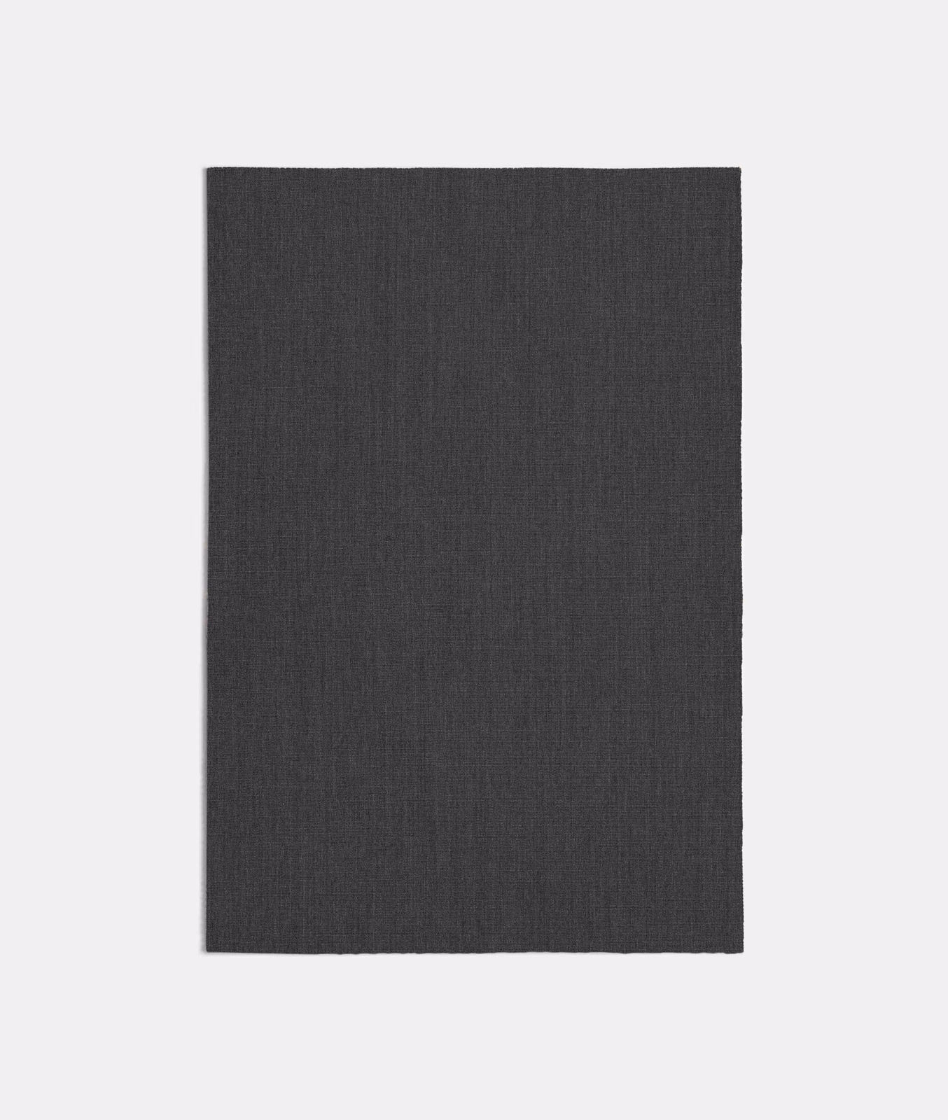 Dark charcoal-grey textile with fine vertical striations and a subtly tactile surface