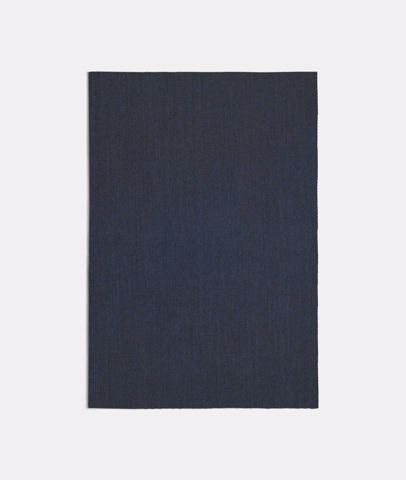 Dark lapis-blue woven swatch with fine, subtly vertical texture