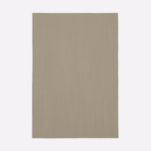 Muted taupe-grey Lapis Linen showing a fine, softly vertical woven texture