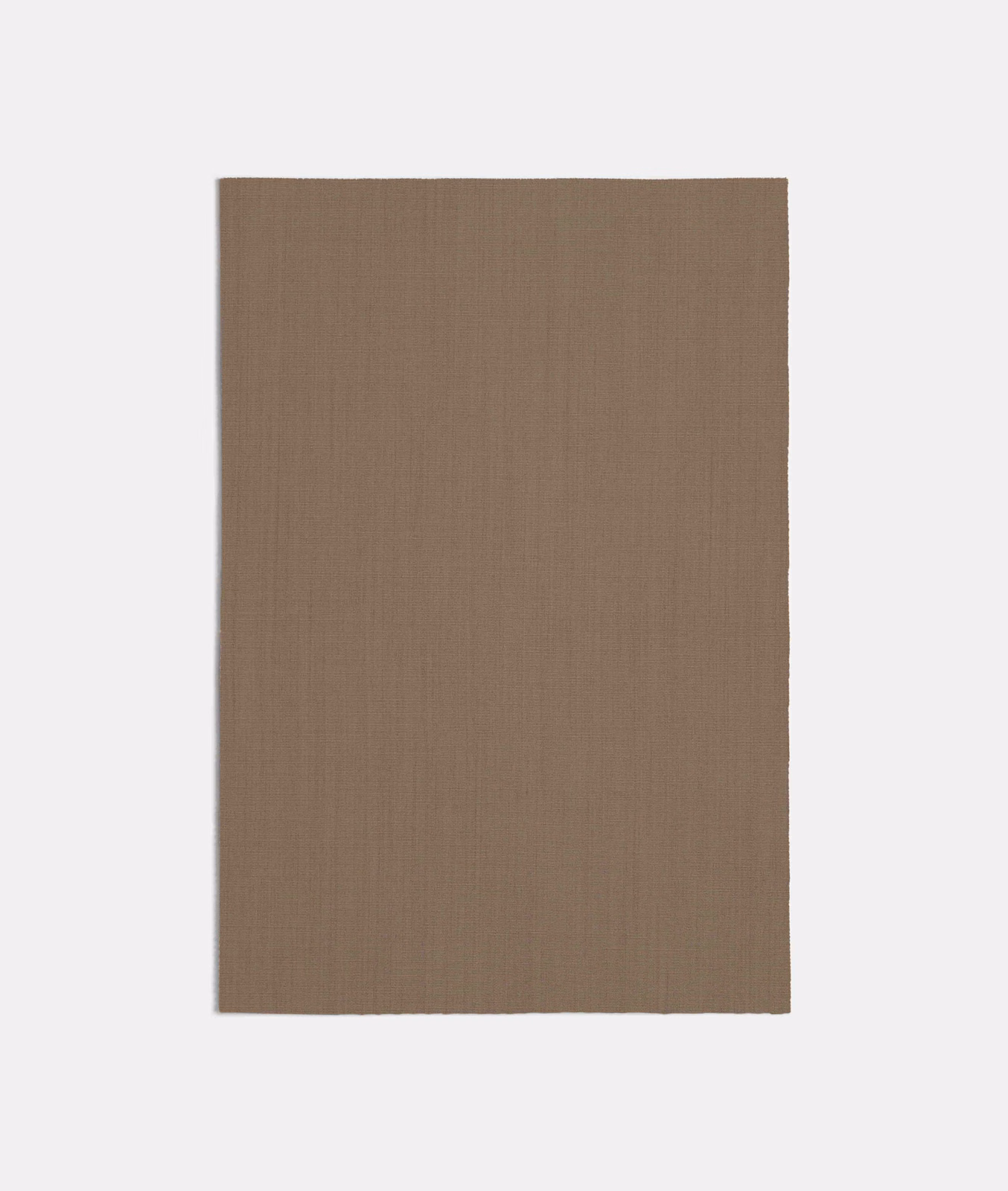 Muted taupe-brown Dedar textile swatch with fine, subtly vertical woven texture