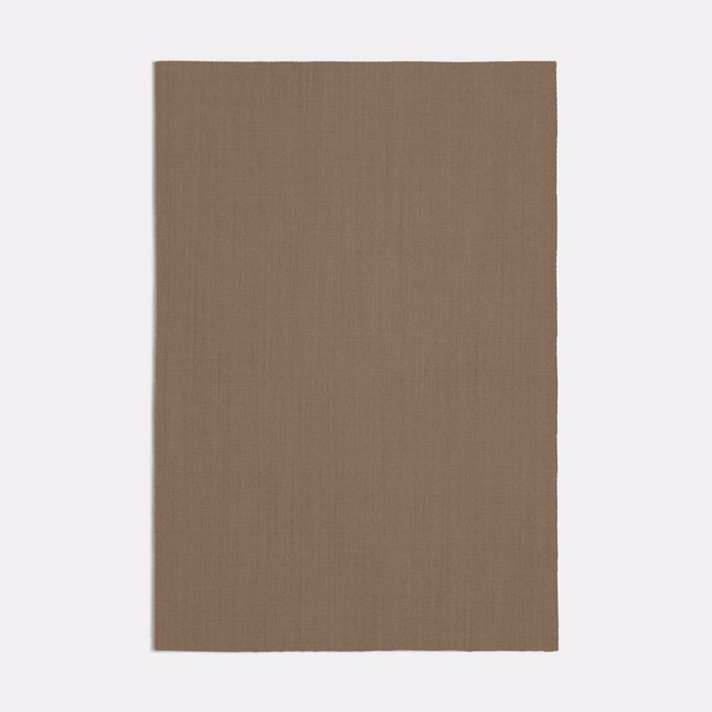 Muted taupe-brown Dedar textile swatch with fine, subtly vertical woven texture