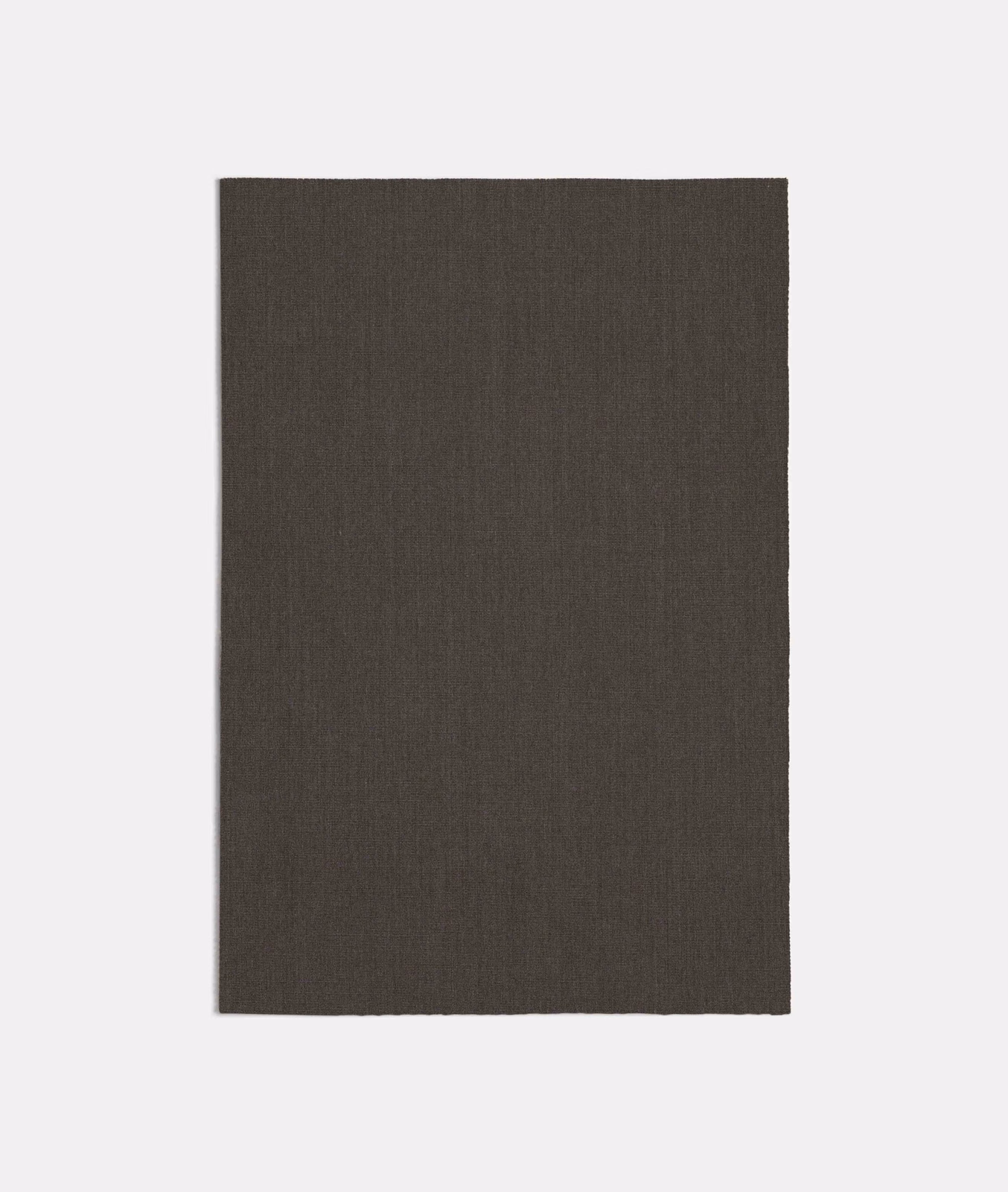 Deep charcoal-taupe swatch with a fine, subtly vertical woven texture