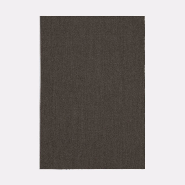 Deep charcoal-taupe swatch with a fine, subtly vertical woven texture