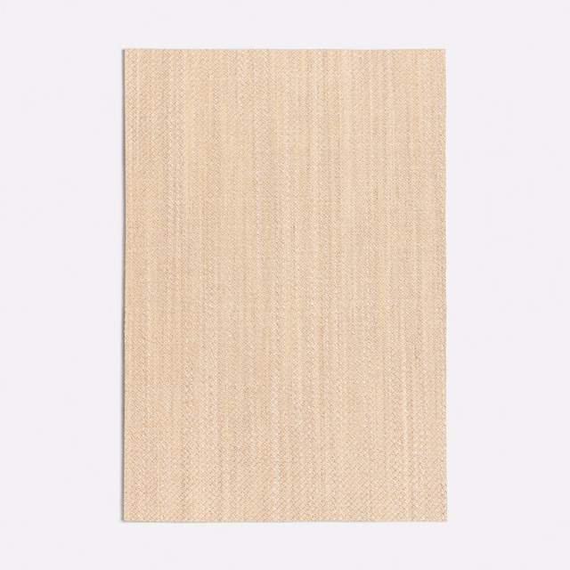 Pale lime-beige linen-like weave with fine vertical striations on a rectangular swatch