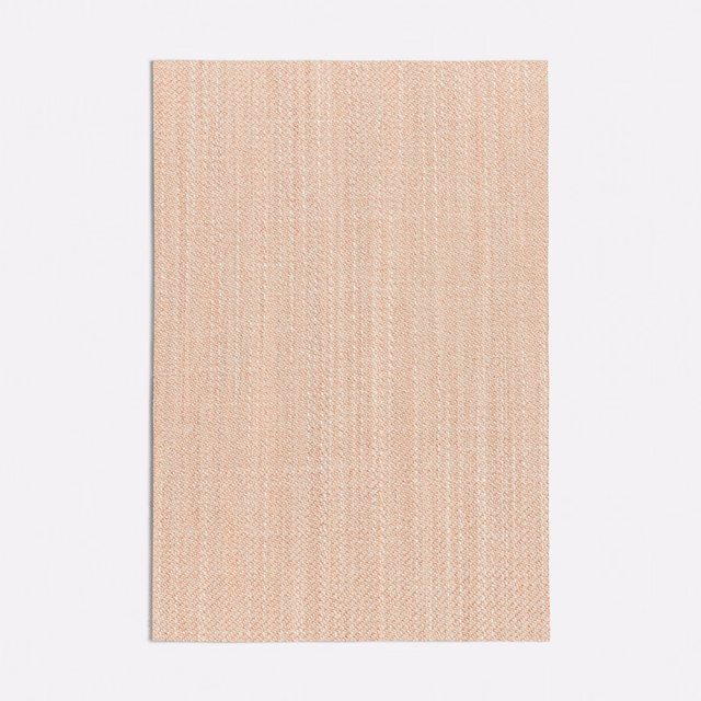 Pale peach-pink woven swatch with fine vertical striations and soft tonal variation