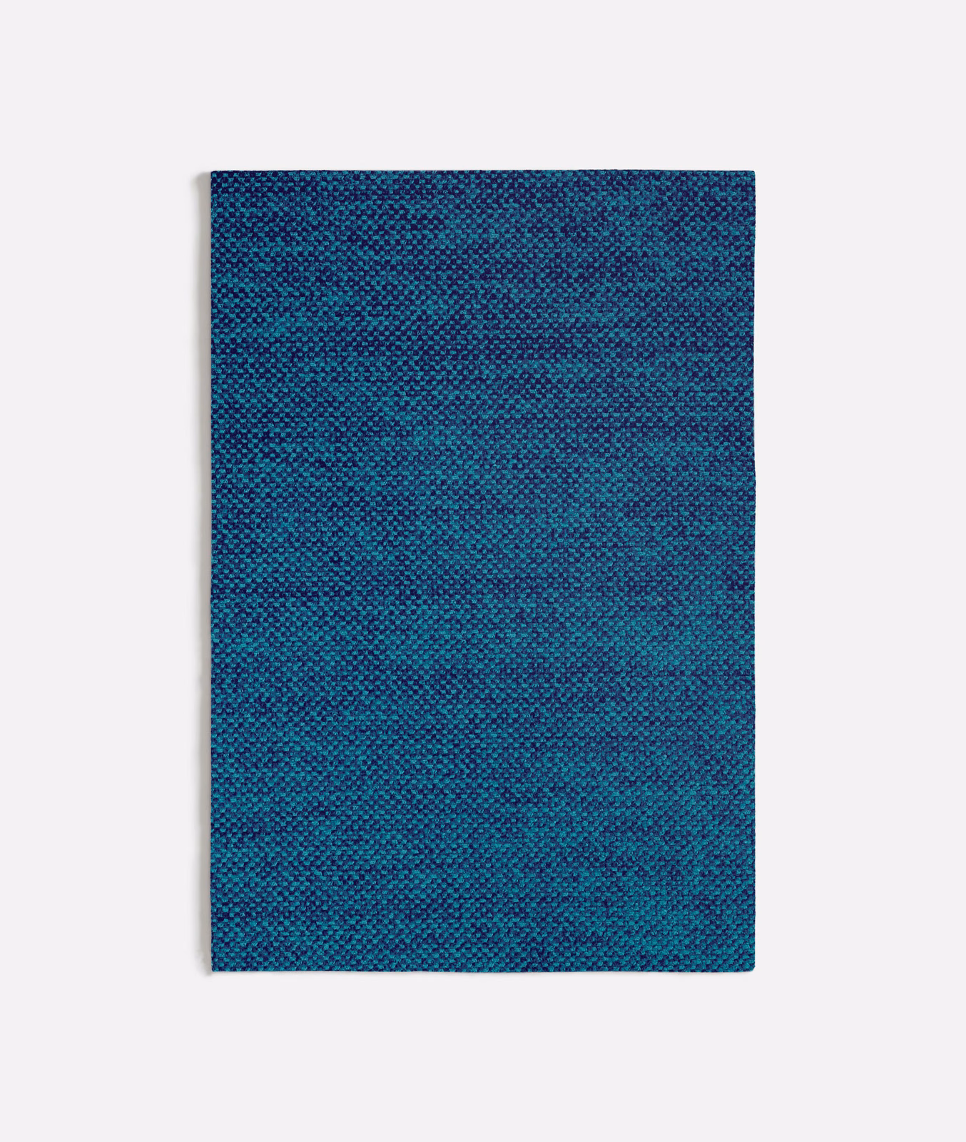 Dark turquoise textile swatch with a dense, finely mottled blue-green woven texture