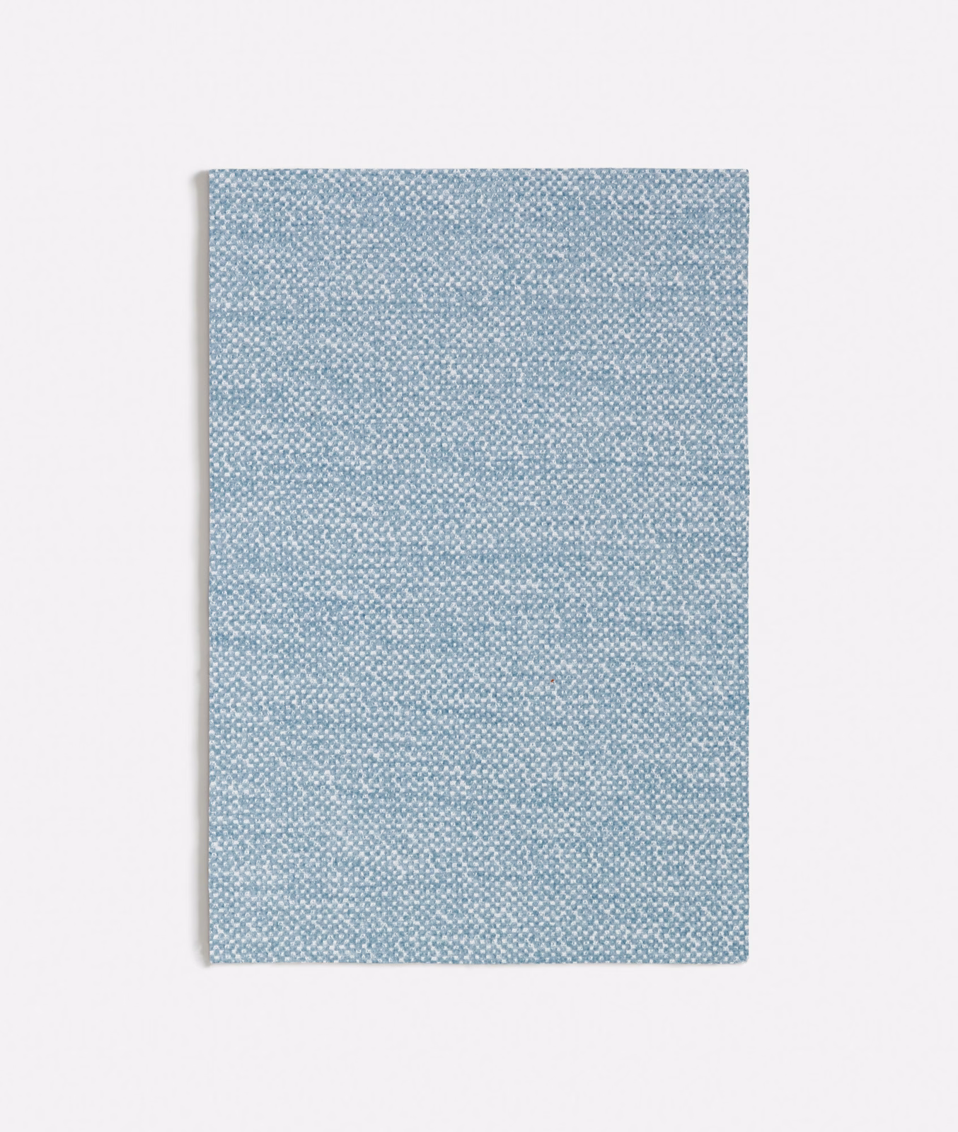 Pale blue textile swatch with a fine, softly flecked woven texture