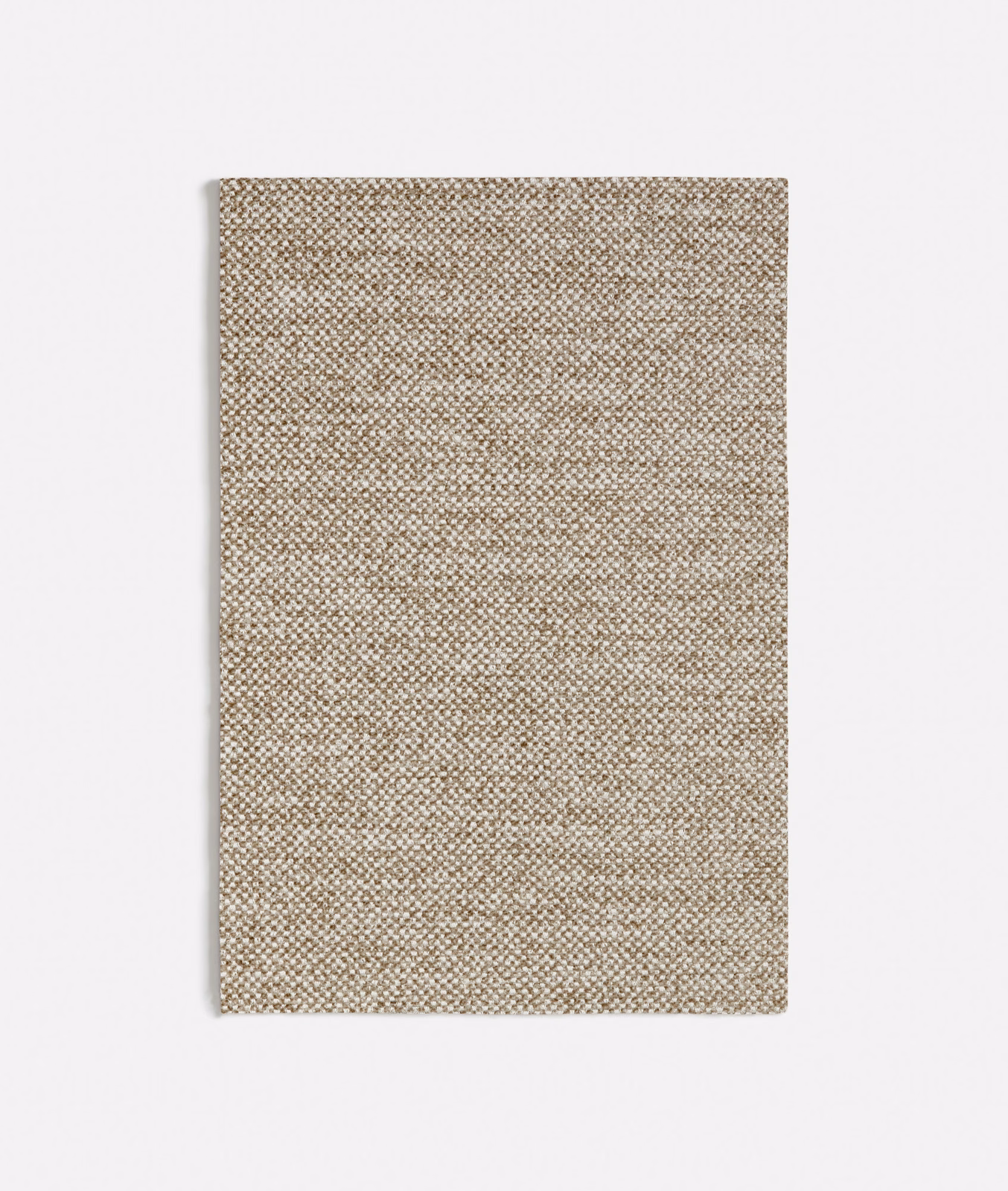 Warm taupe woven swatch with fine cream and brown flecks and tactile texture