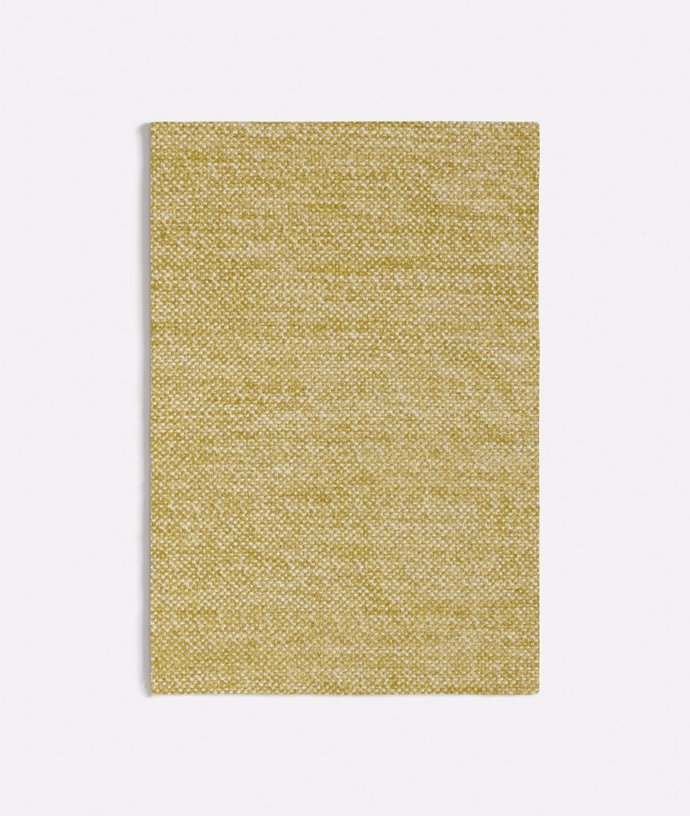 Muted olive-yellow woven swatch with a fine, softly mottled crosshatch texture