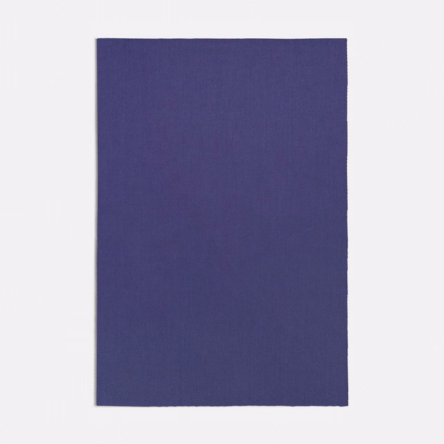 Deep violet-blue plain woven fabric swatch with a subtly textured surface