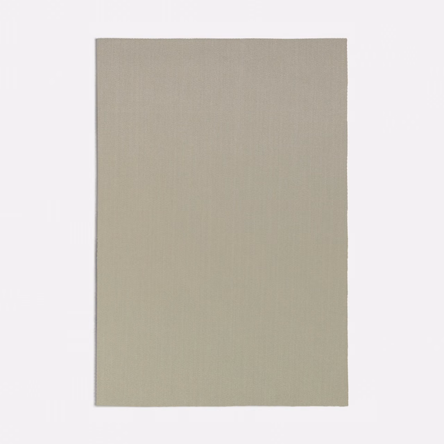 Warm greige grey fabric swatch with a fine, subtly vertical plain weave