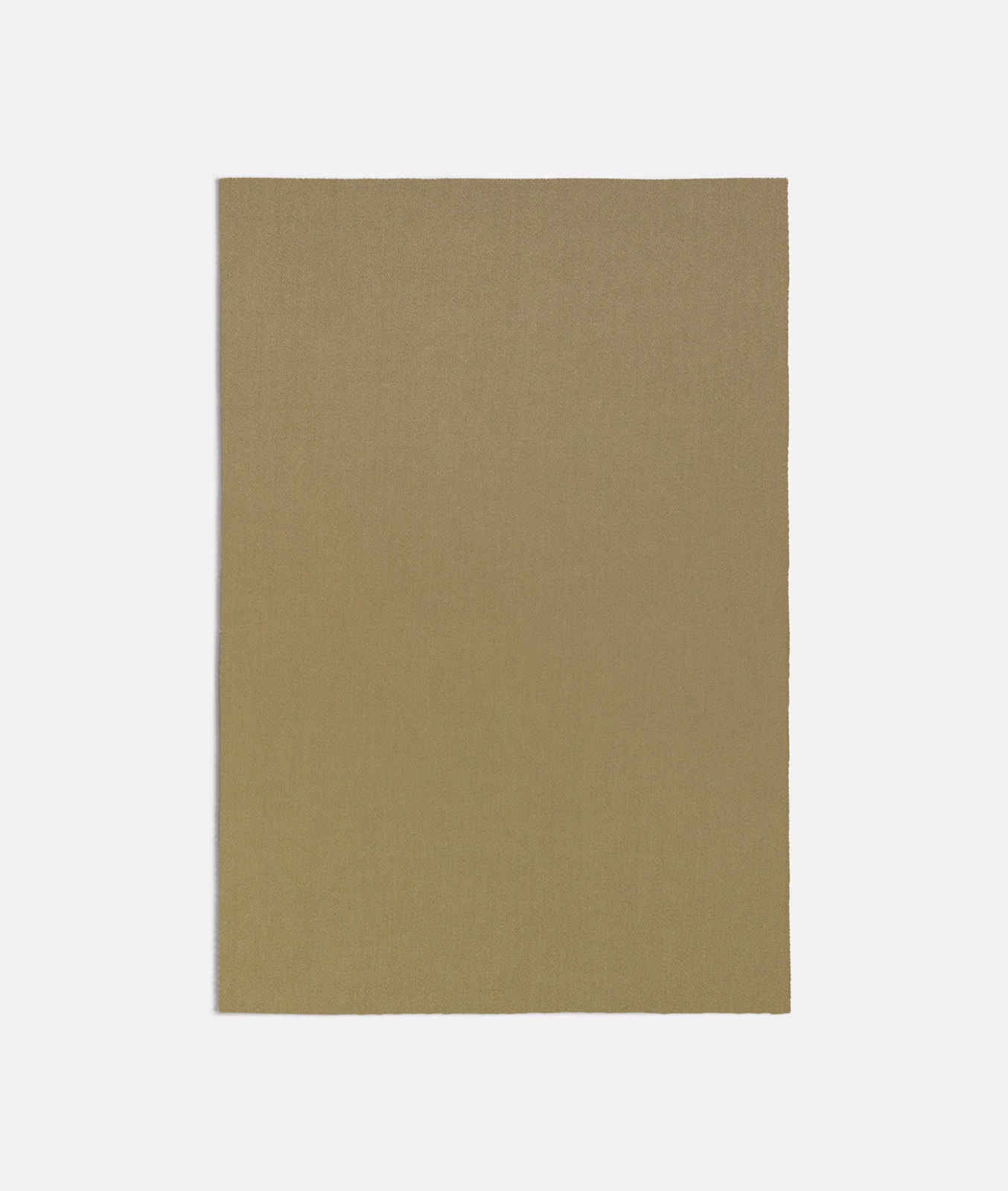 Muted olive-sage plain weave with fine vertical grain on a rectangular swatch