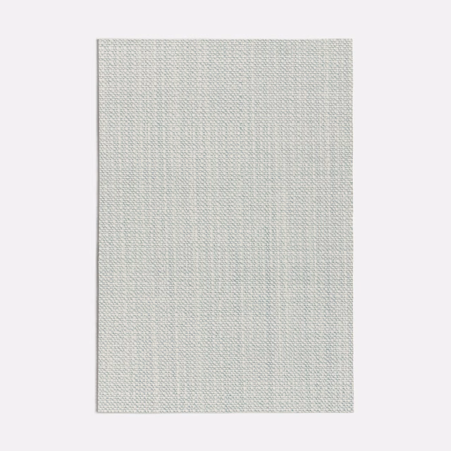 Pale seafoam-grey fabric with fine crosshatch weave and subtle vertical striations