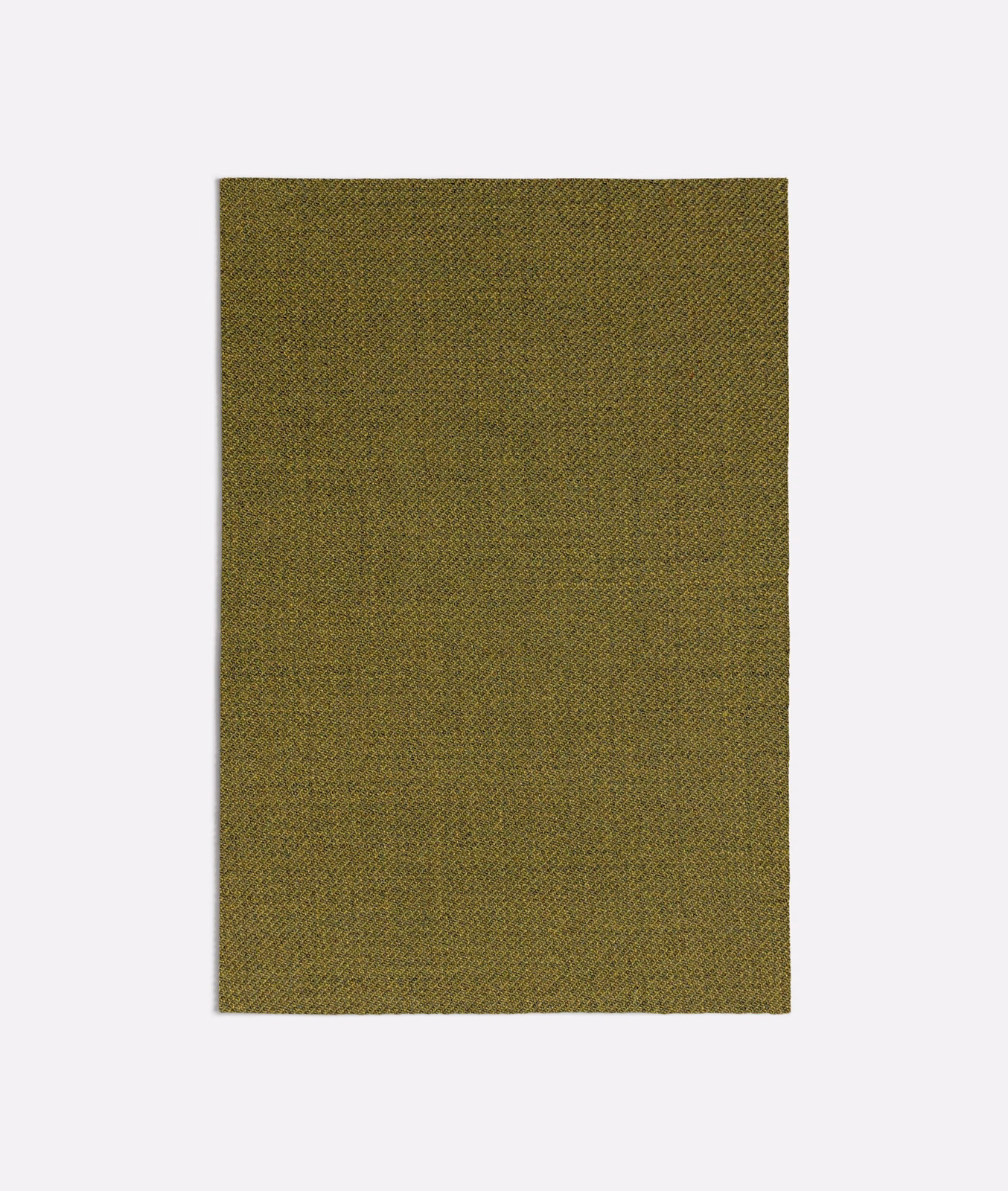 Muted olive-green finely woven fabric swatch with subtle brown tonal variation