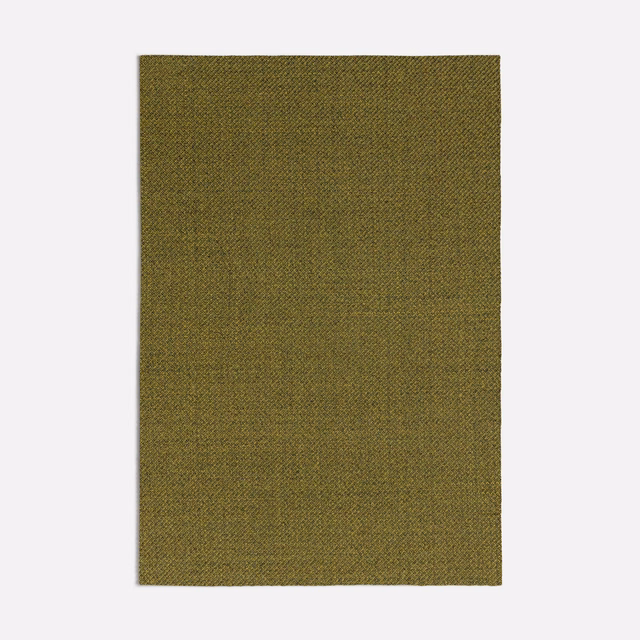 Muted olive-green finely woven fabric swatch with subtle brown tonal variation