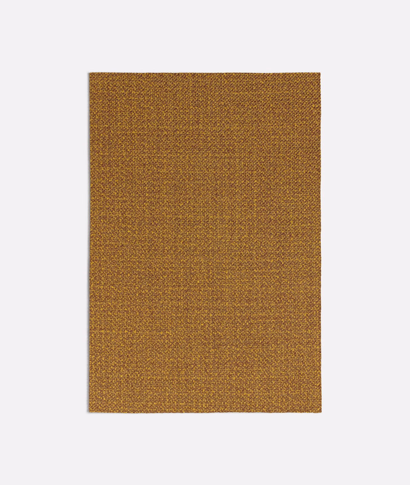 Warm marigold terracotta close-weave fabric with subtly flecked ochre texture