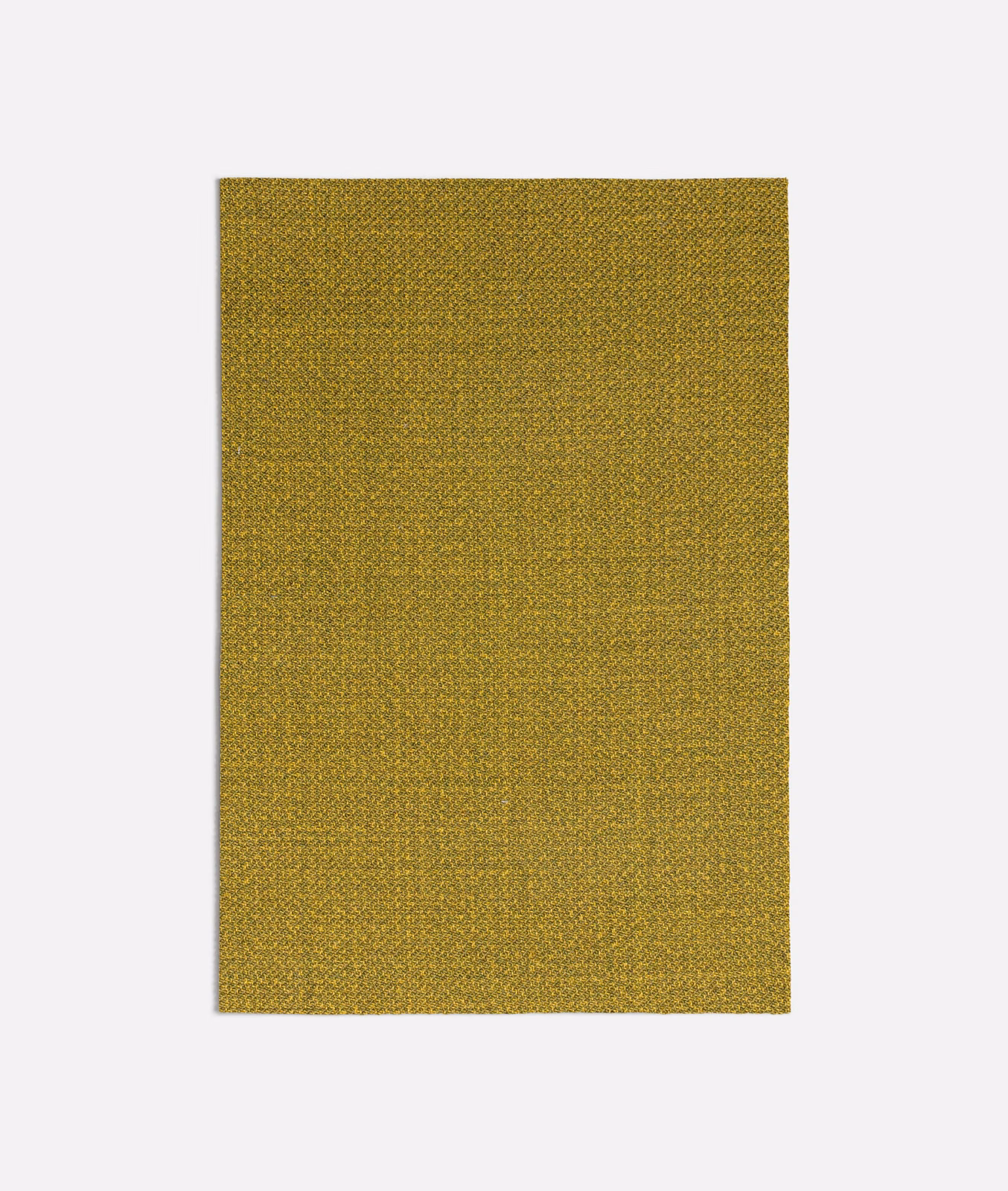 Marigold yellow tightly woven swatch with subtle olive-gold flecked texture
