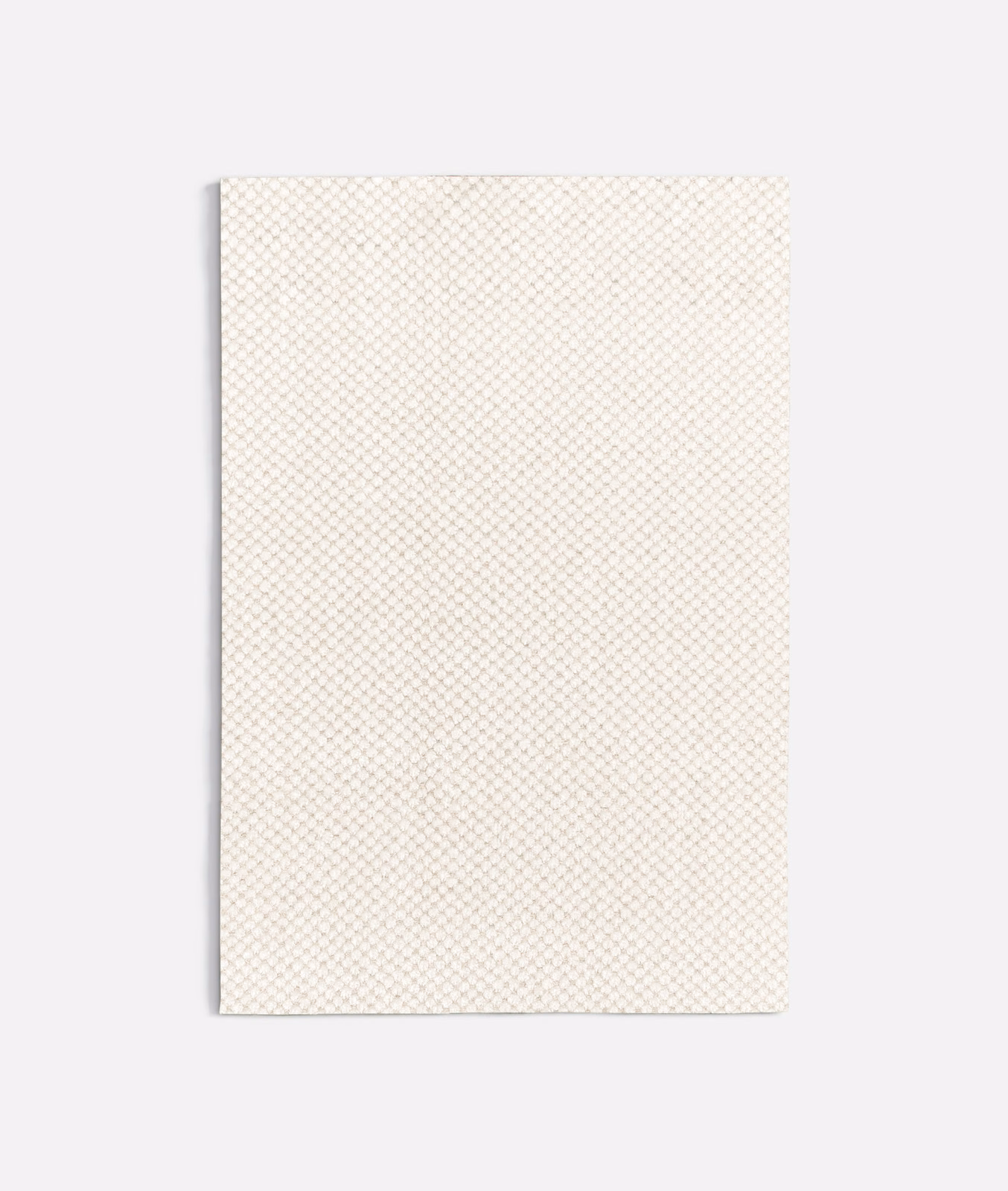 Cream-white Marna White fabric with a tiny woven diamond lattice and subtly textured surface