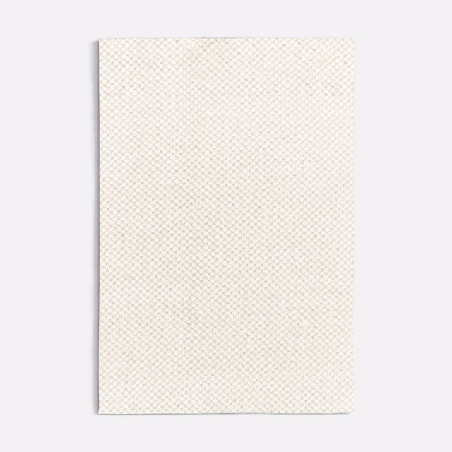 Cream-white Marna White fabric with a tiny woven diamond lattice and subtly textured surface