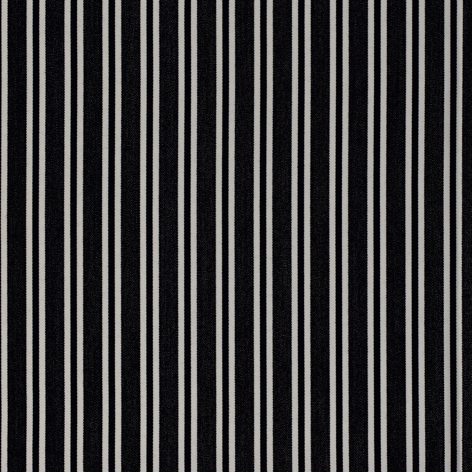 Black and ivory vertical stripes on a finely textured woven surface
