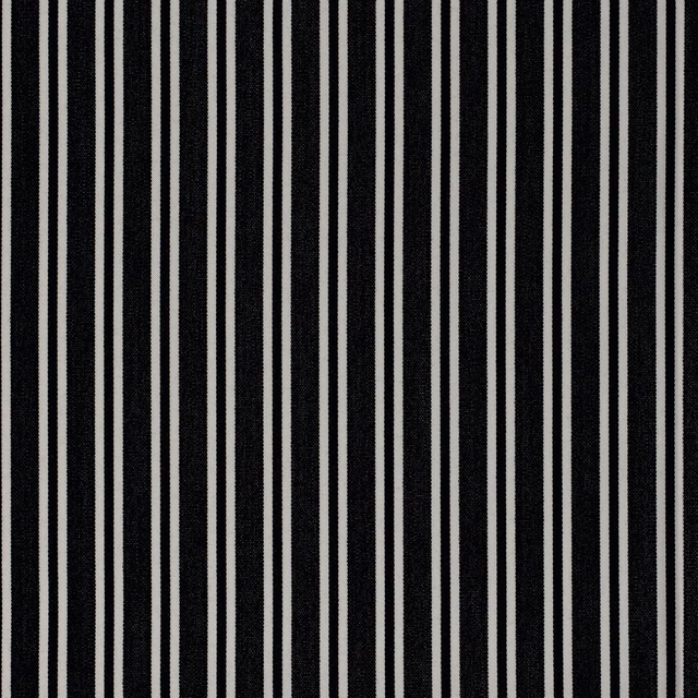 Black and ivory vertical stripes on a finely textured woven surface