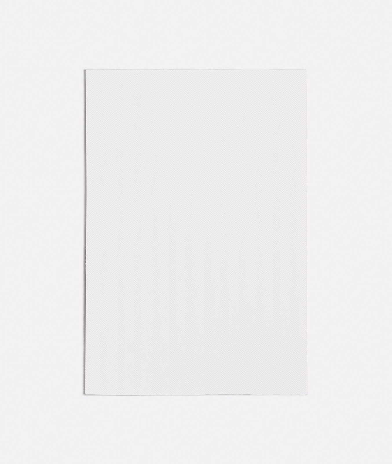 Near-white fabric swatch with faint vertical woven striations and soft matte surface