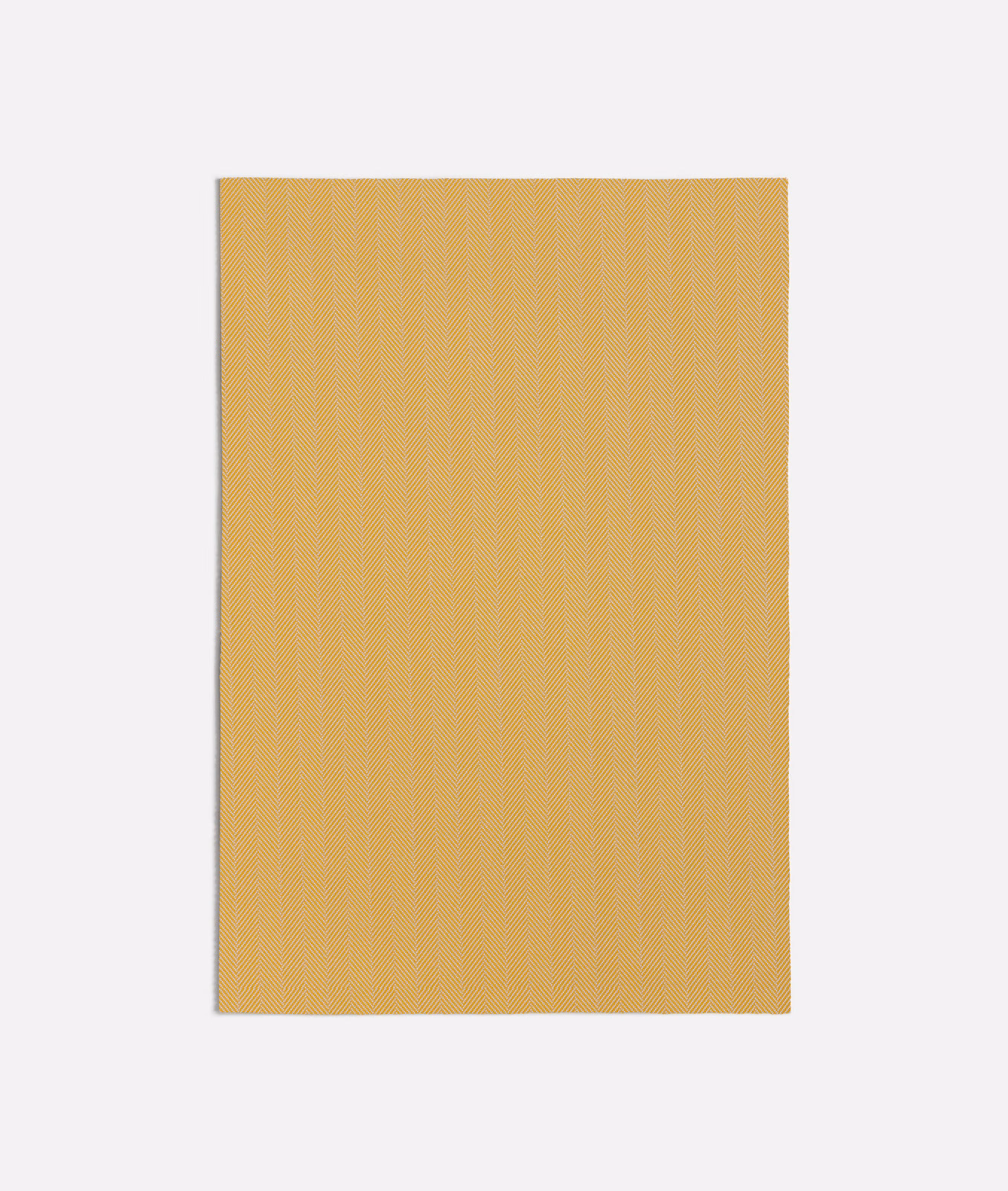 Warm ochre-yellow fabric with a fine vertical woven texture