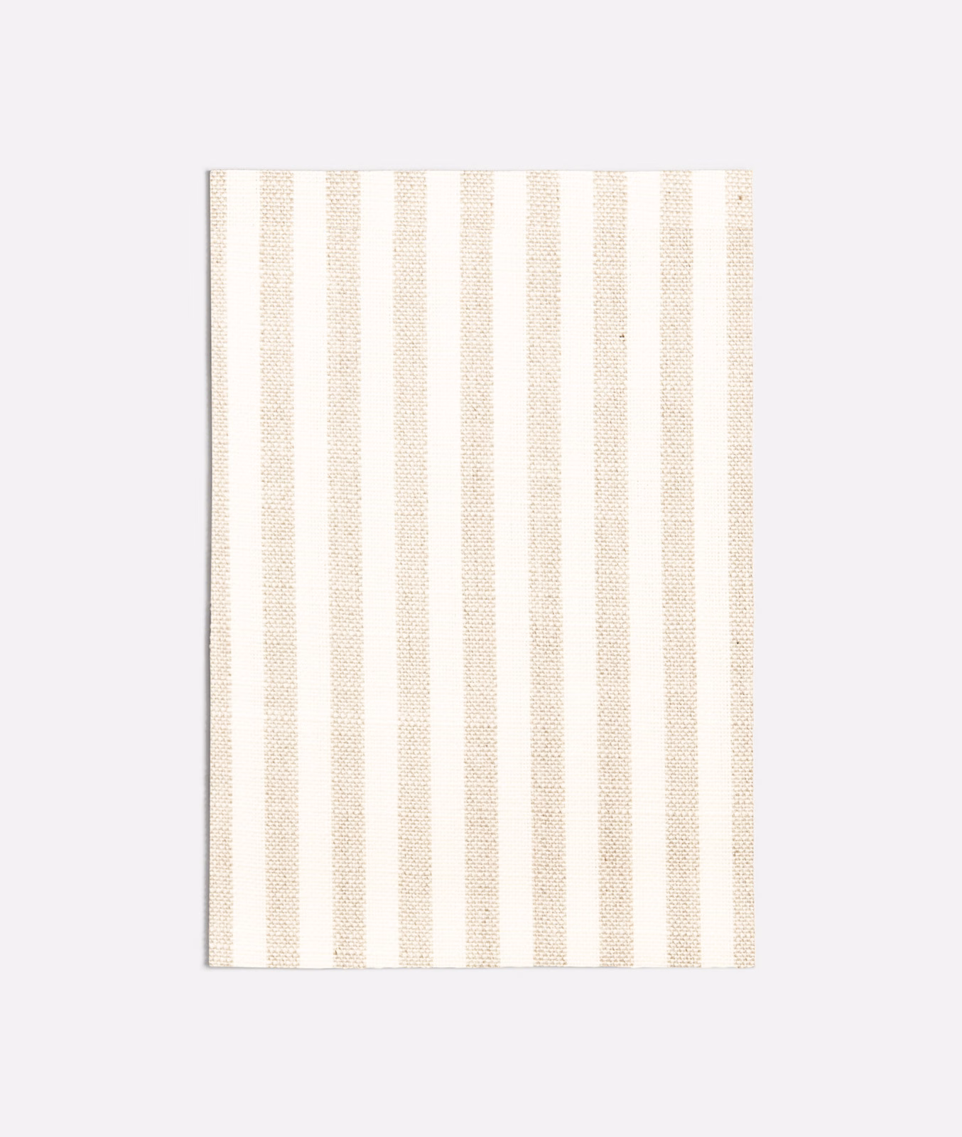 Warm ivory fabric with finely textured vertical beige stripes
