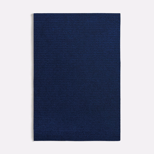 Deep navy Palermo Blue swatch with fine horizontal ribbed texture